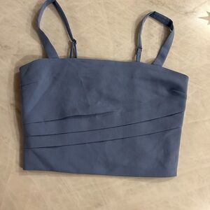 Abercrombie & Fitch Blue Crop Tank Top Fitted Bustier